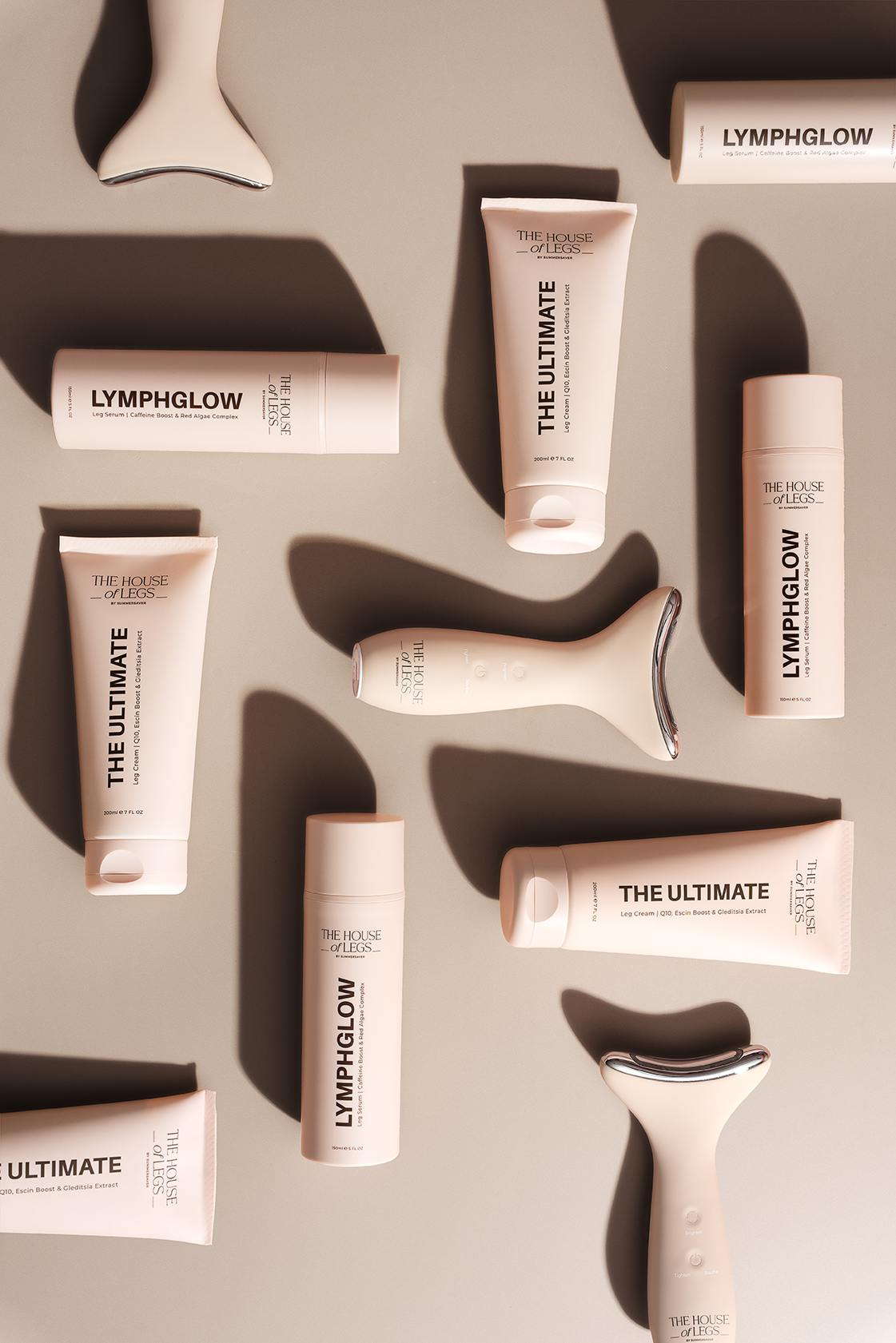 The House of Legs – EMS‑Gerät, The Ultimate Leg Cream und Lymphglow Serum stilvoll präsentiert
